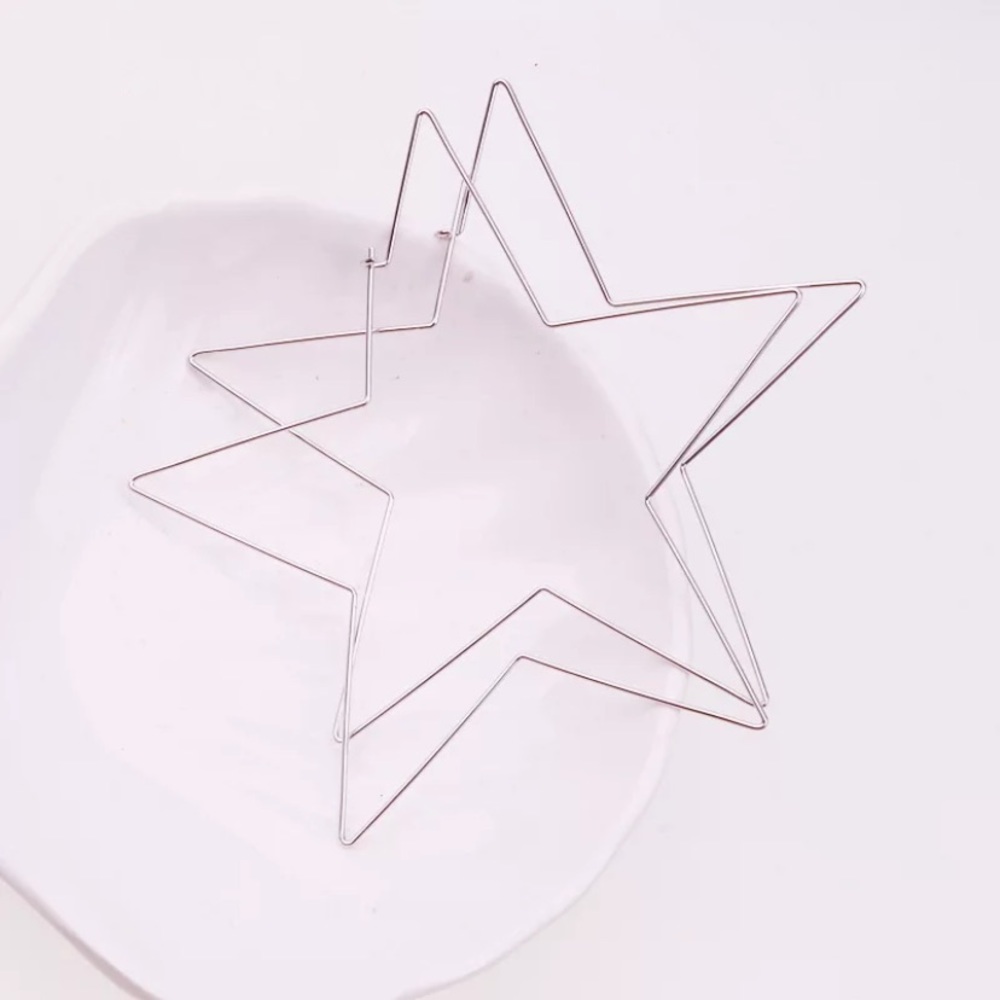New Alloy Silver Star ⭐️ Earrings